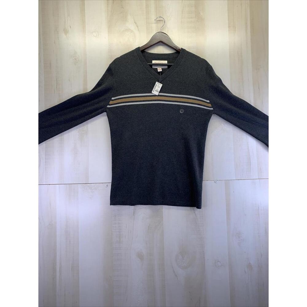 Areopostale Mens Charcoal Gray Knit V Neck Sweater Size M NWT-6791